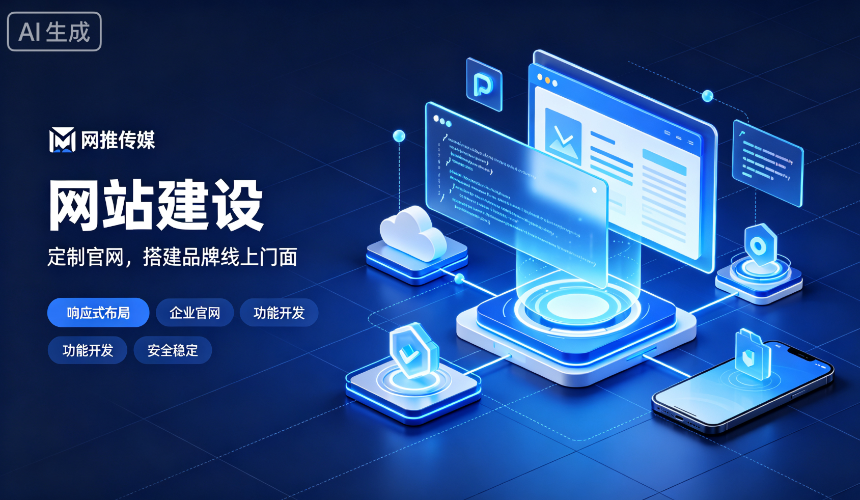网站建设服务宣传示意图